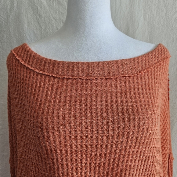 Free People North Shore Tunic Womens Top Sz M Oversize Waffle Knit Comfort - Picture 4 of 15